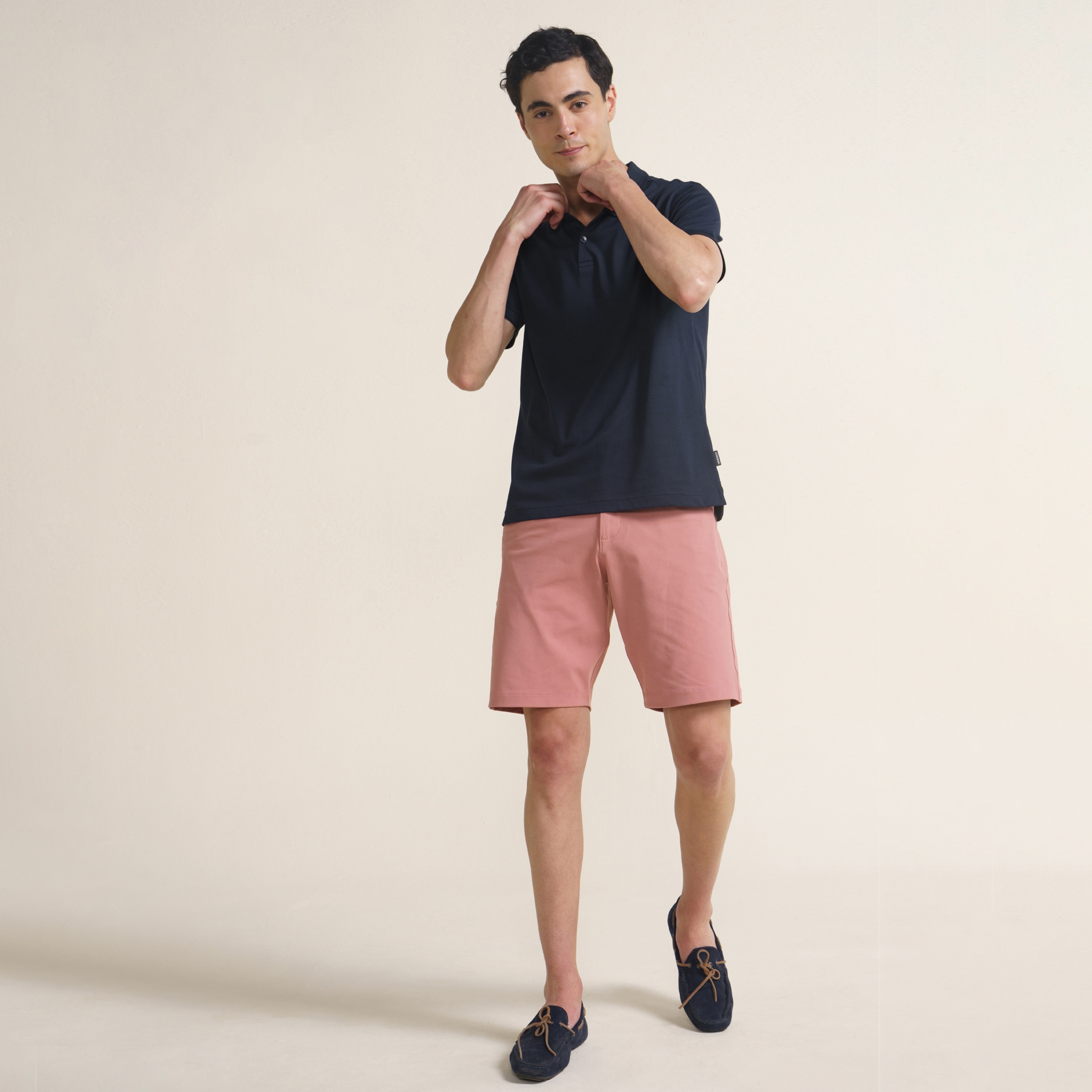 Damensch Plain Collared Short Sleeves All-Degree Thermoregulating Polo T-Shirt-men-clothing-tshirtsandpolos-polos-image-2