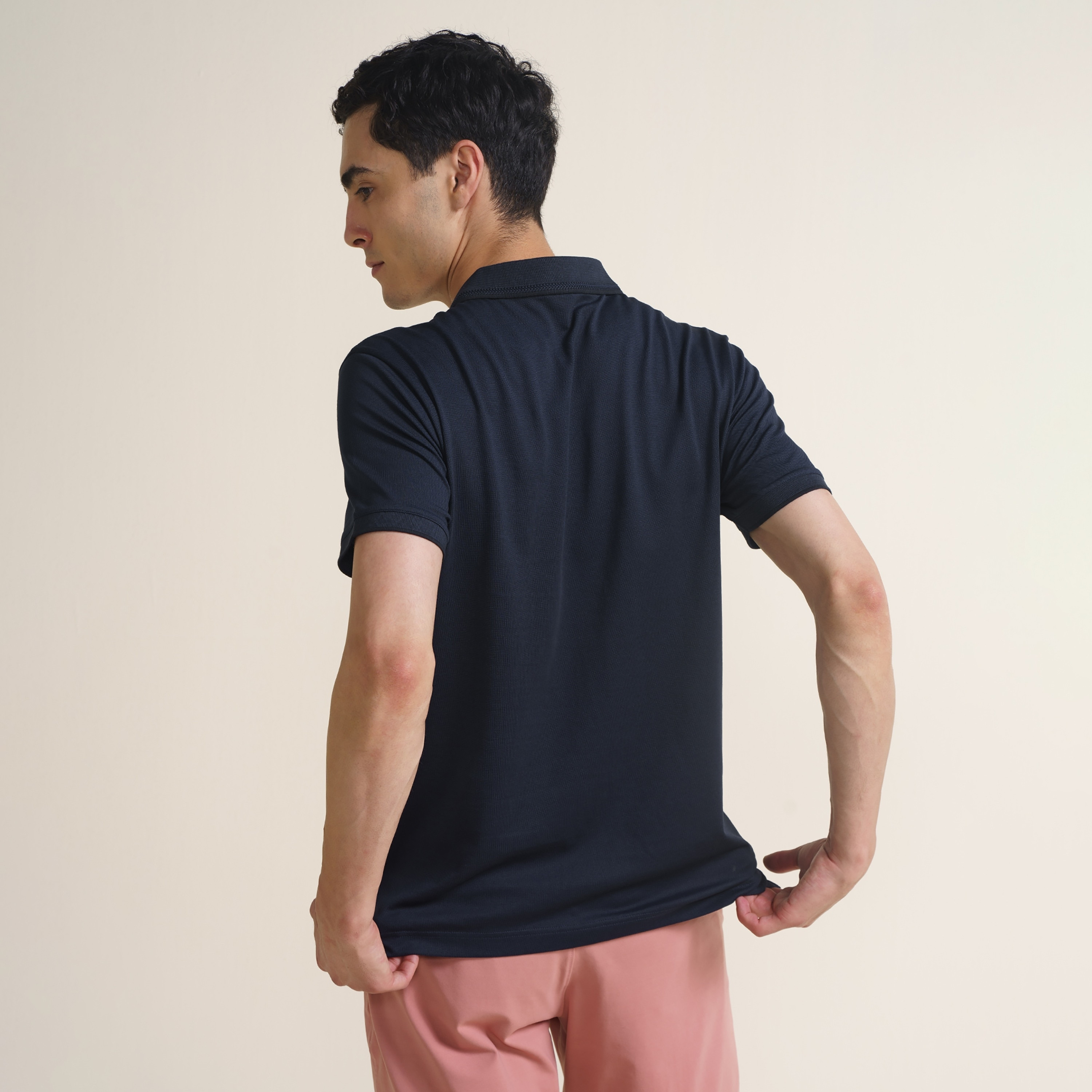 Damensch Plain Collared Short Sleeves All-Degree Thermoregulating Polo T-Shirt-men-clothing-tshirtsandpolos-polos-image-4