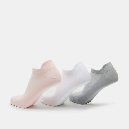 Dash Solid Ankle Length Socks - Set of 3-Women%27s Socks-image-2
