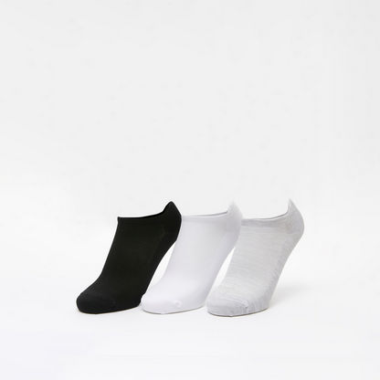 Dash Textured Ankle Length Socks - Set of 3-Women%27s Socks-image-0