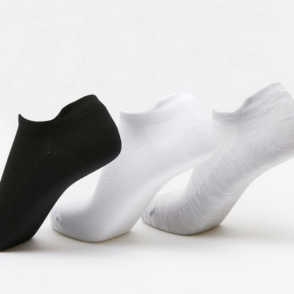 Dash Textured Ankle Length Socks - Set of 3-Women%27s Socks-image-1