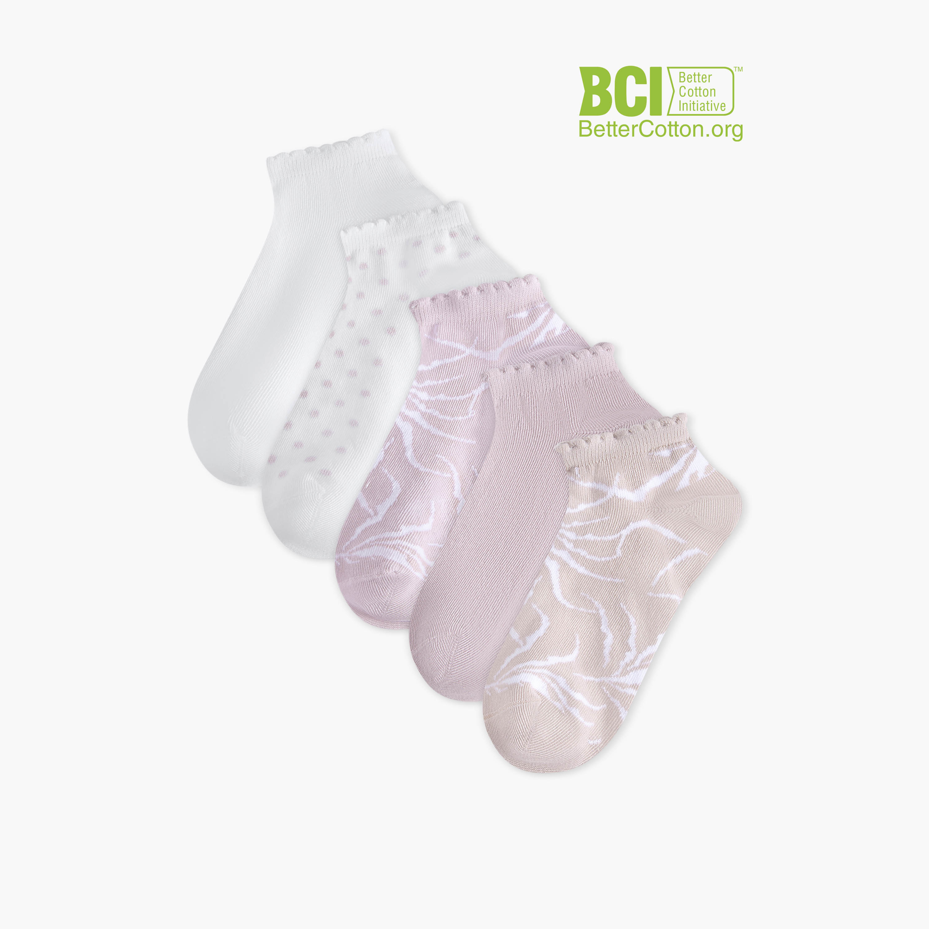 طقم جوارب 5 أزواج بطول الكاحل وطبعات من سيليست-women-socksandstockings-image-1