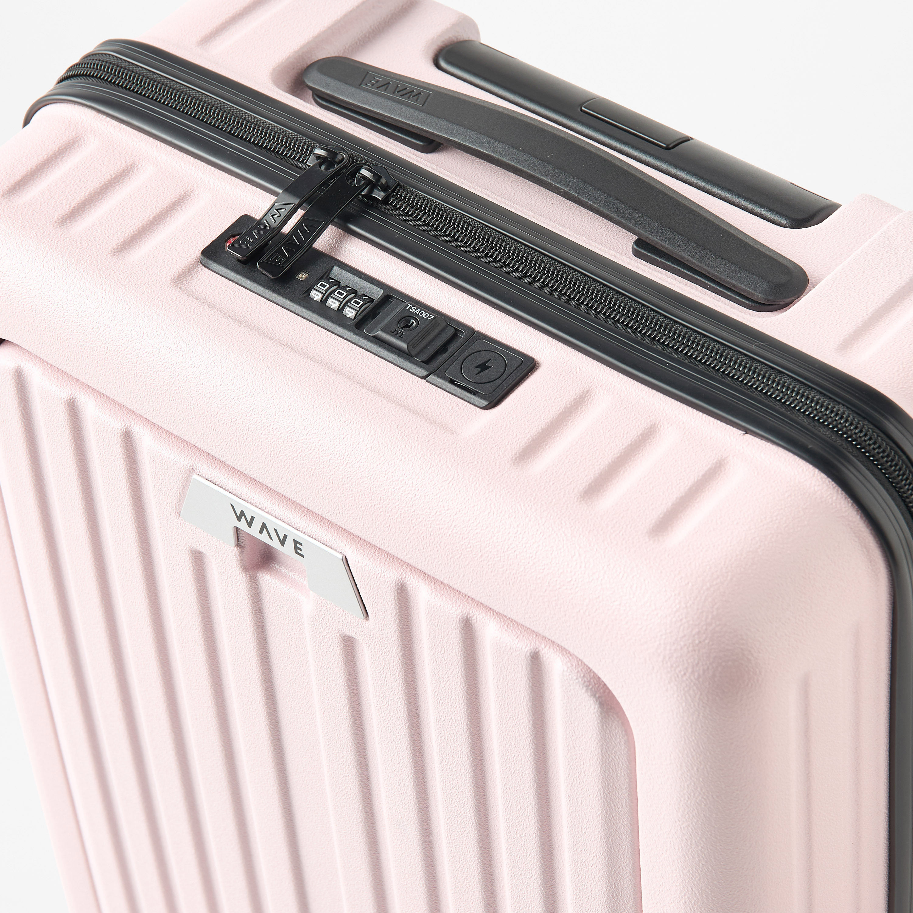 WAVE Textured Hardcase Trolley with Retractable Handle - 20 Inches Check-in Bag-travel-luggagesandbags-luggage-image-4
