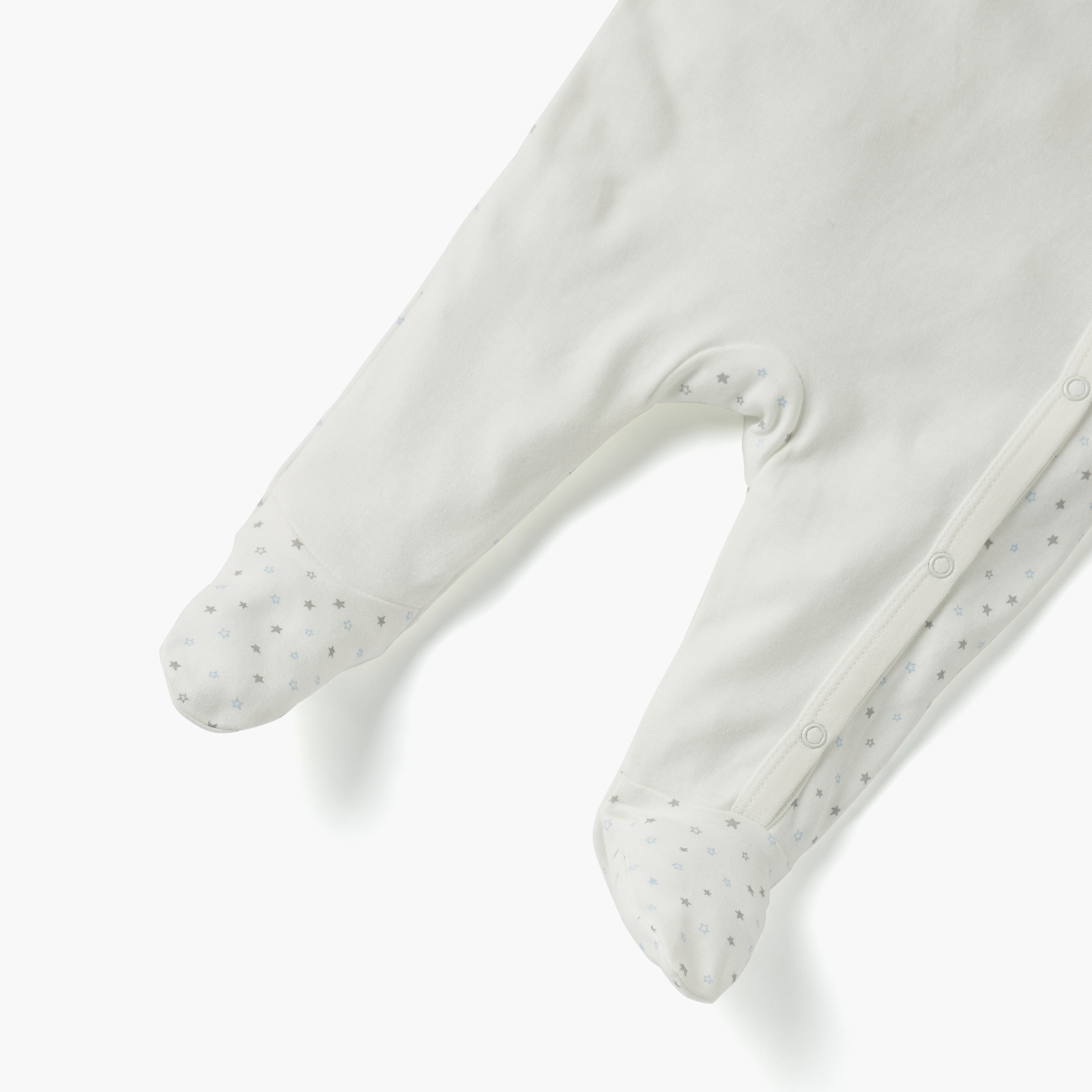 Juniors Embroidered Closed Feet Sleepsuit with Zip Closure-baby-boys-clothing-nightwear-sleepsuits-image-4