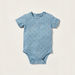 Juniors Star Print Bodysuit with Round Neck and Snap Button Closure-Bodysuits-thumbnail-0