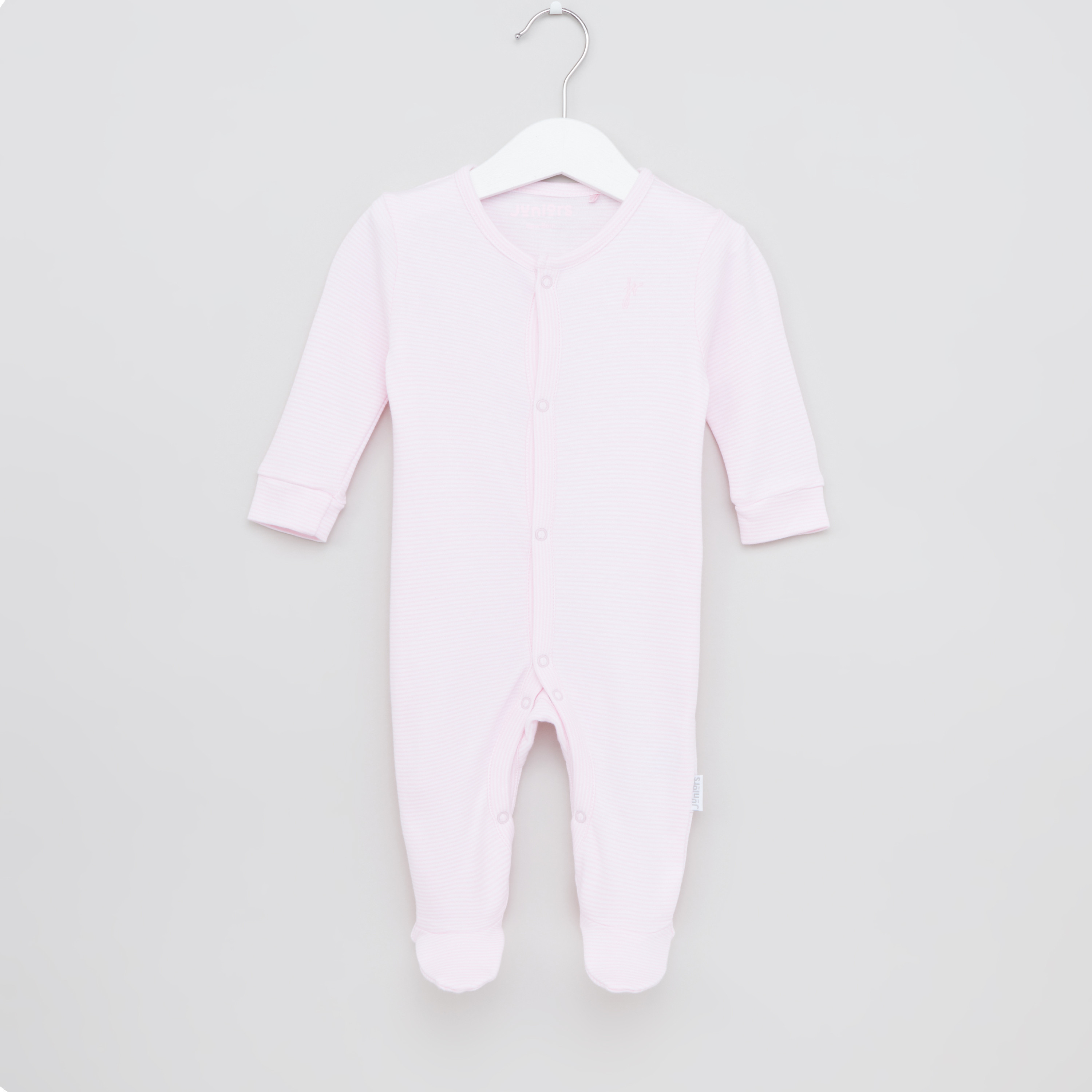 Juniors Striped Sleepsuit with Long Sleeves-baby-girls-clothing-nightwear-sleepsuits-image-1