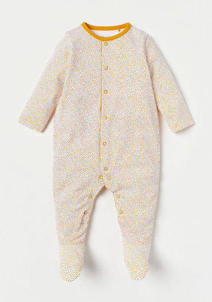 Juniors Printed Closed Feet Sleepsuit with Button Closure-Sleepsuits-image-0