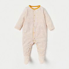 Juniors Printed Closed Feet Sleepsuit with Button Closure
