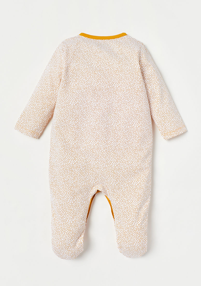 Juniors Printed Closed Feet Sleepsuit with Button Closure-Sleepsuits-image-3