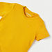 Juniors Solid T-shirt with Short Sleeves and Button Closure-T Shirts-thumbnailMobile-1