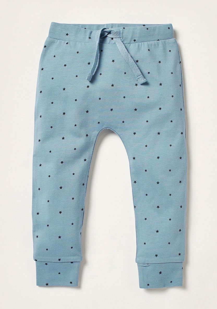 Juniors Star Print Pyjama with Drawstring Closure-Joggers-image-0