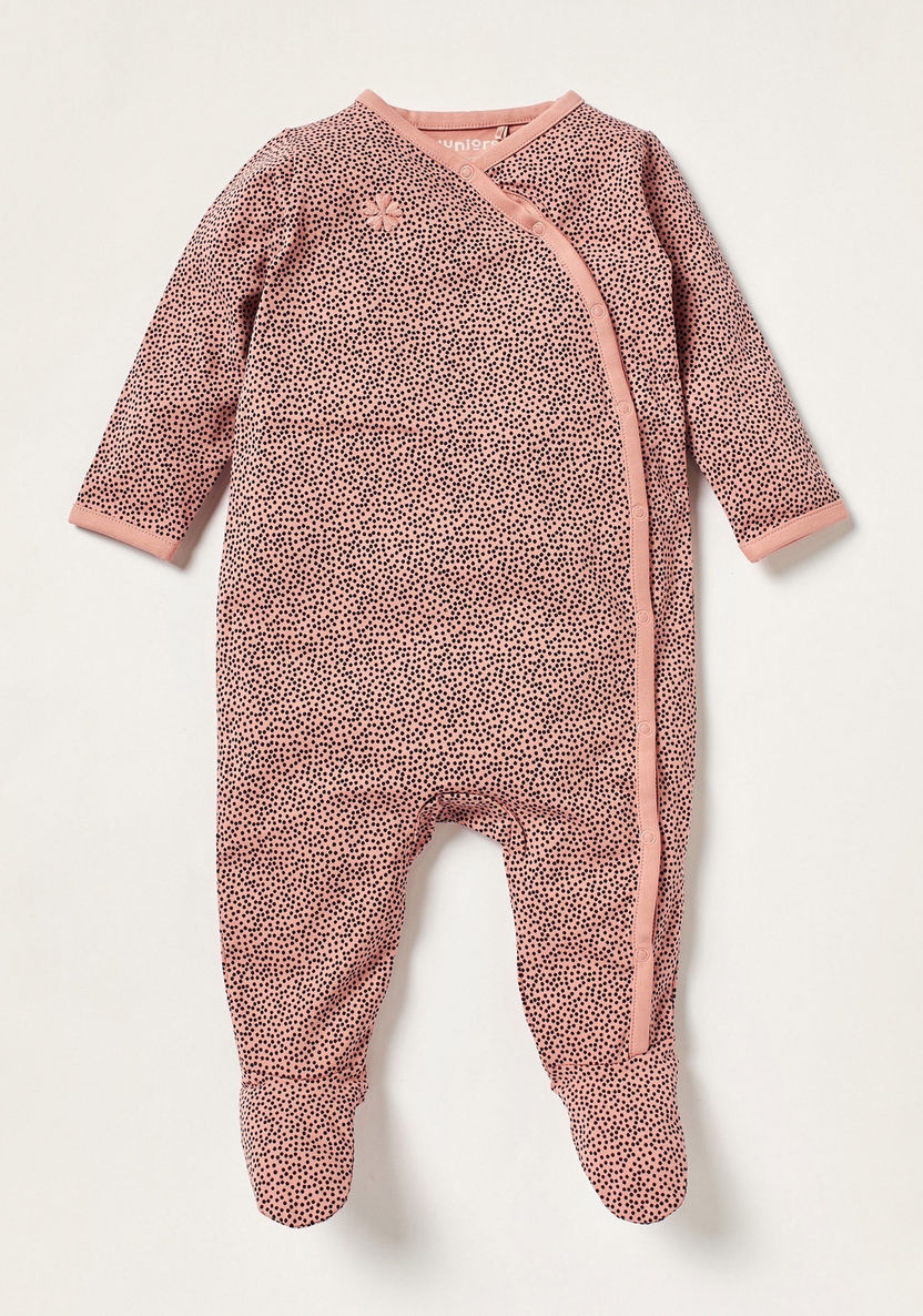 Juniors Printed Sleepsuit with Long Sleeves and Crew Neck-Sleepsuits-image-0