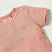 Juniors Embroidered T-shirt with Short Sleeves and Snap Button Closure-T Shirts-thumbnail-1