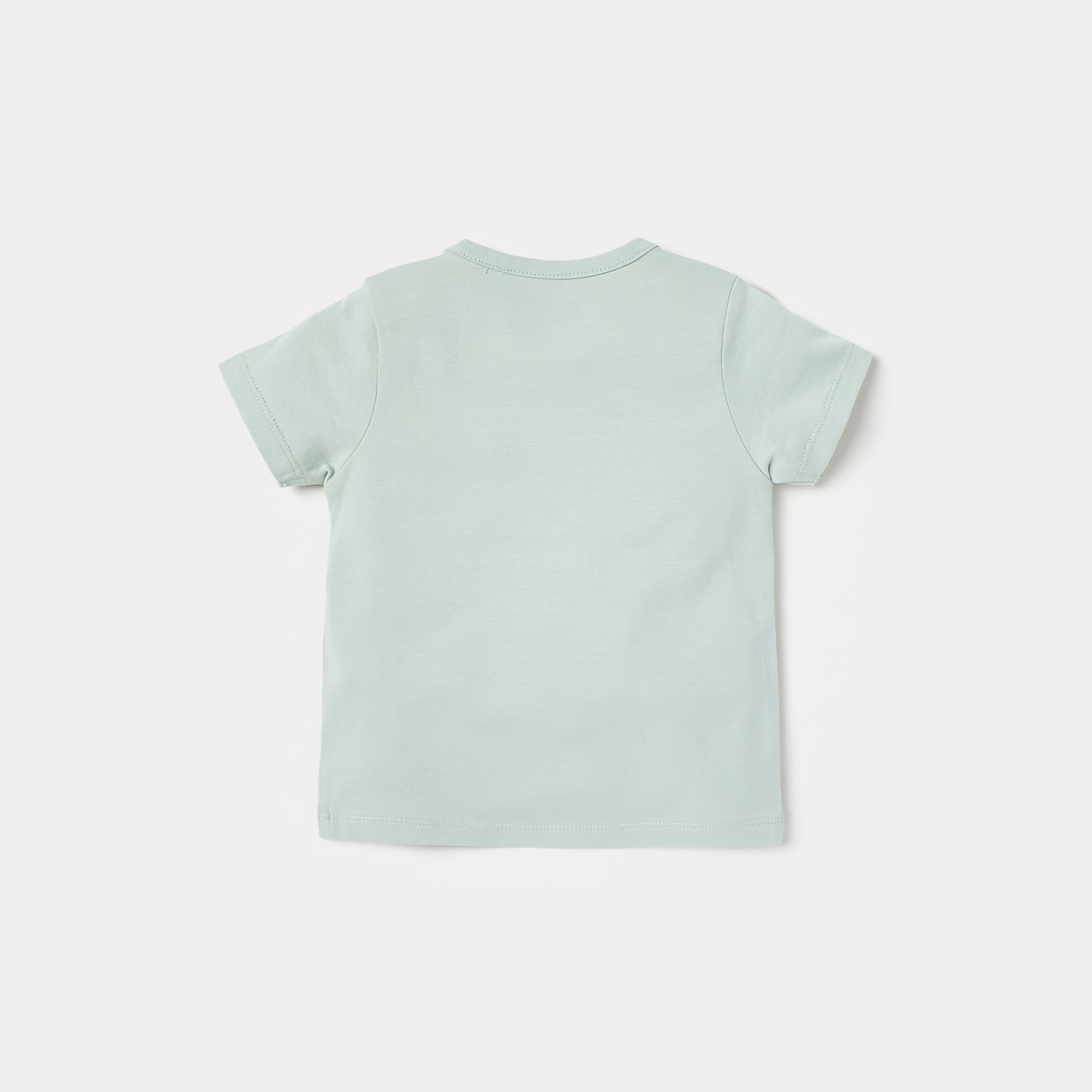 Juniors Solid T-shirt with Short Sleeves and Button Closure-baby-boys-clothing-tshirtsandpolos-image-4