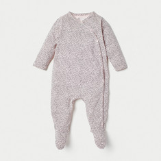 Juniors All-Over Polka Dot Print Sleepsuit with Long Sleeves
