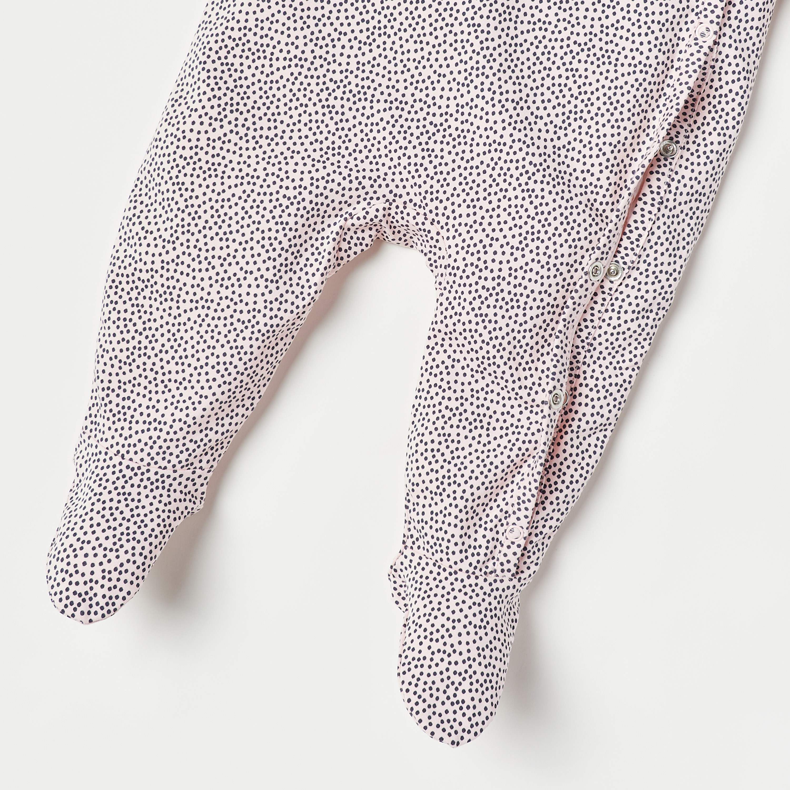 Juniors All-Over Polka Dot Print Sleepsuit with Long Sleeves-baby-girls-clothing-nightwear-sleepsuits-image-3