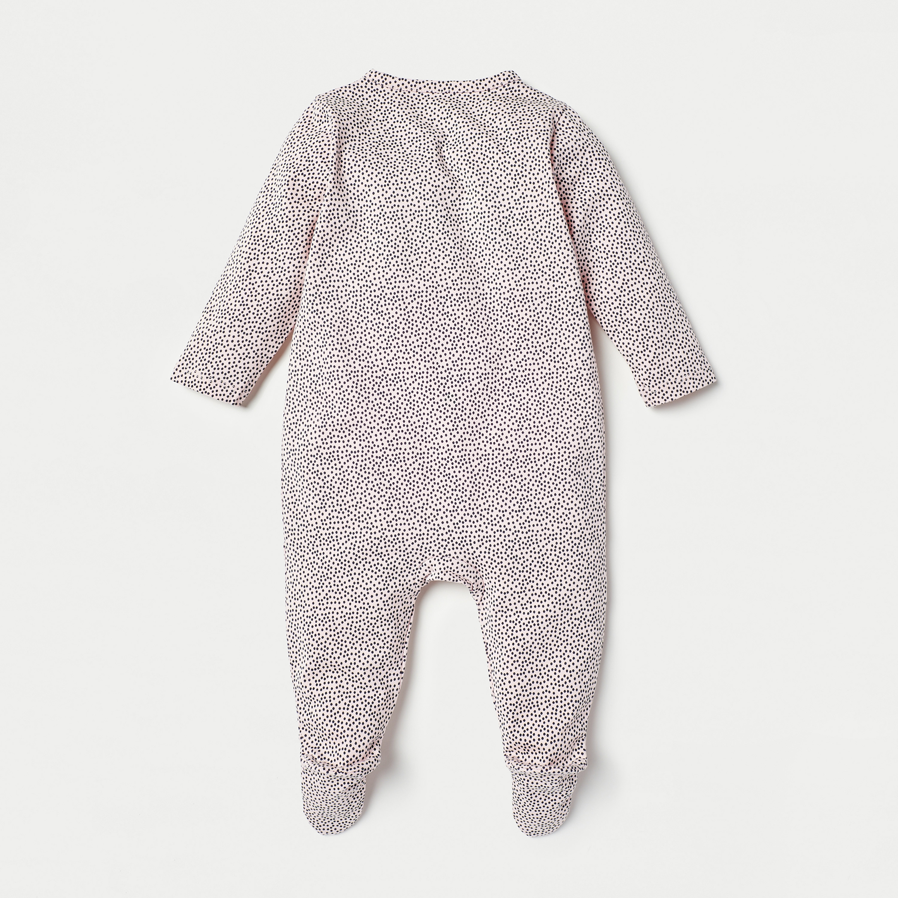 Juniors All-Over Polka Dot Print Sleepsuit with Long Sleeves-baby-girls-clothing-nightwear-sleepsuits-image-4