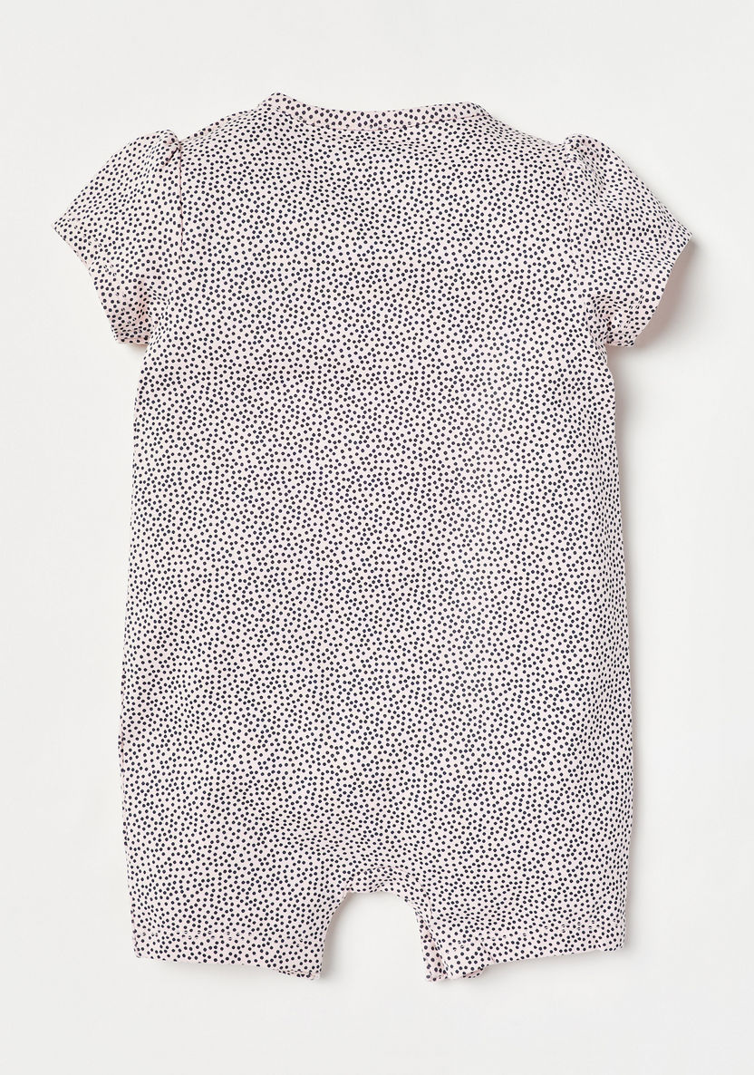 Juniors All-Over Polka Dot Print Romper with Short Sleeves and Round Neck-Rompers%2C Dungarees and Jumpsuits-image-3