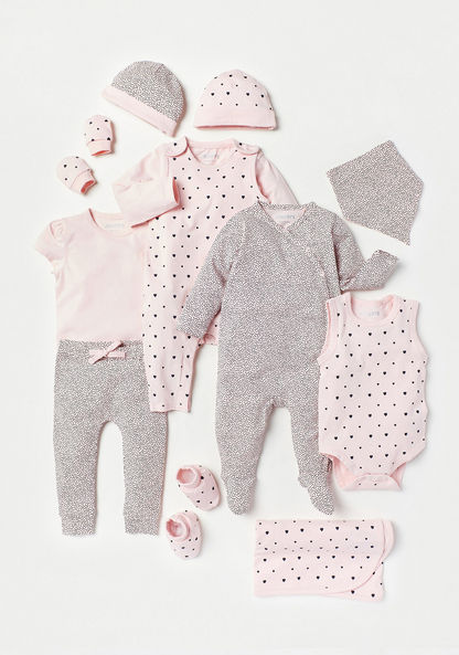 Juniors All-Over Polka Dot Print Romper with Short Sleeves and Round Neck-Rompers%2C Dungarees and Jumpsuits-image-4