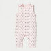 Juniors Heart Print Dungaree and Solid T-shirt Set-Rompers%2C Dungarees and Jumpsuits-thumbnail-2