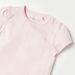 Juniors Flower Embroidered T-shirt with Shoulder Snap Button Closure-T Shirts-thumbnail-1