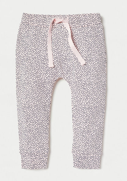 Juniors All-Over Dot Print Joggers with Elasticated Waistband-Joggers-image-0