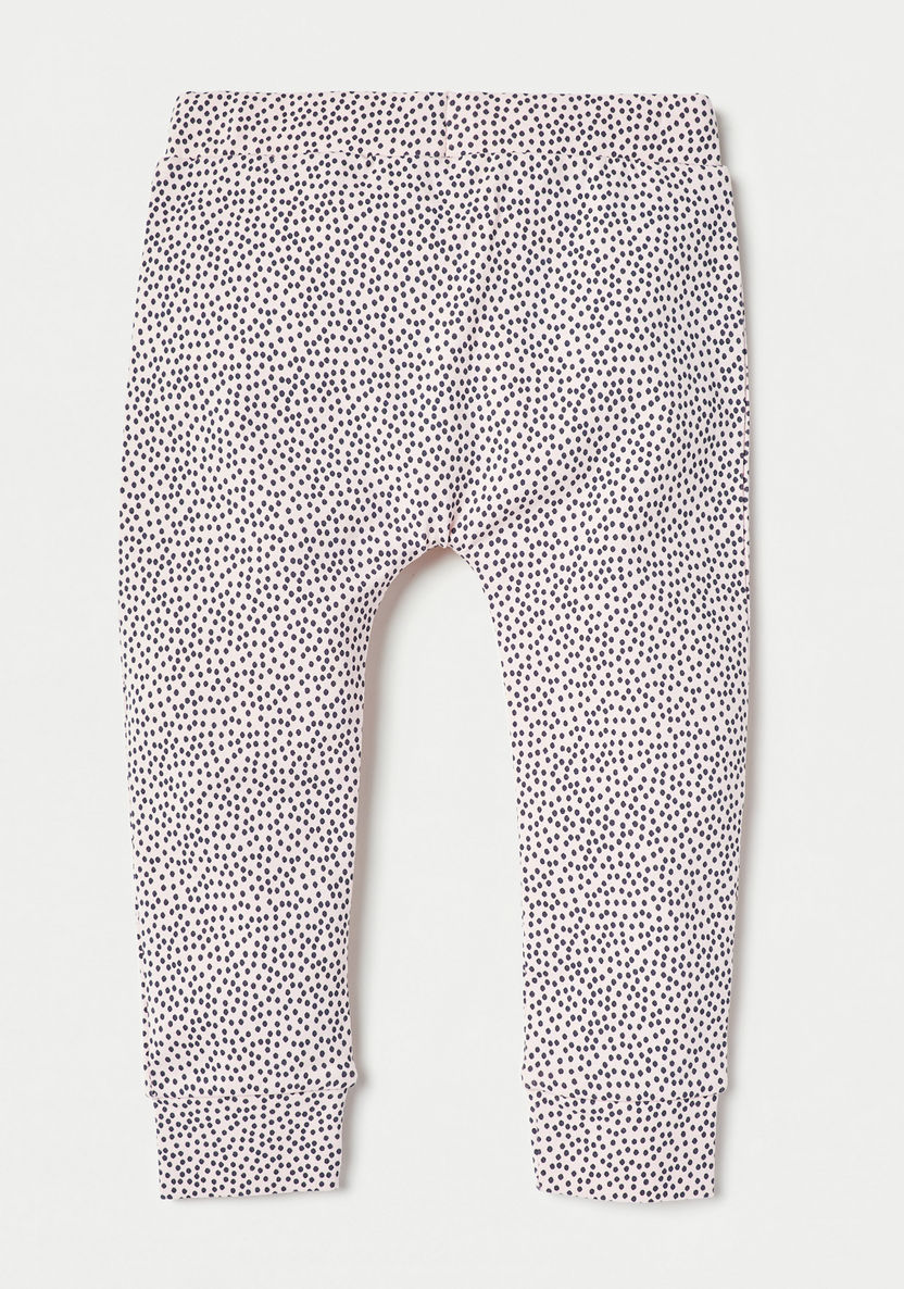 Juniors All-Over Dot Print Joggers with Elasticated Waistband-Joggers-image-3