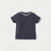 Juniors Solid T-shirt with Button Closure and Short Sleeves-T Shirts-thumbnail-0