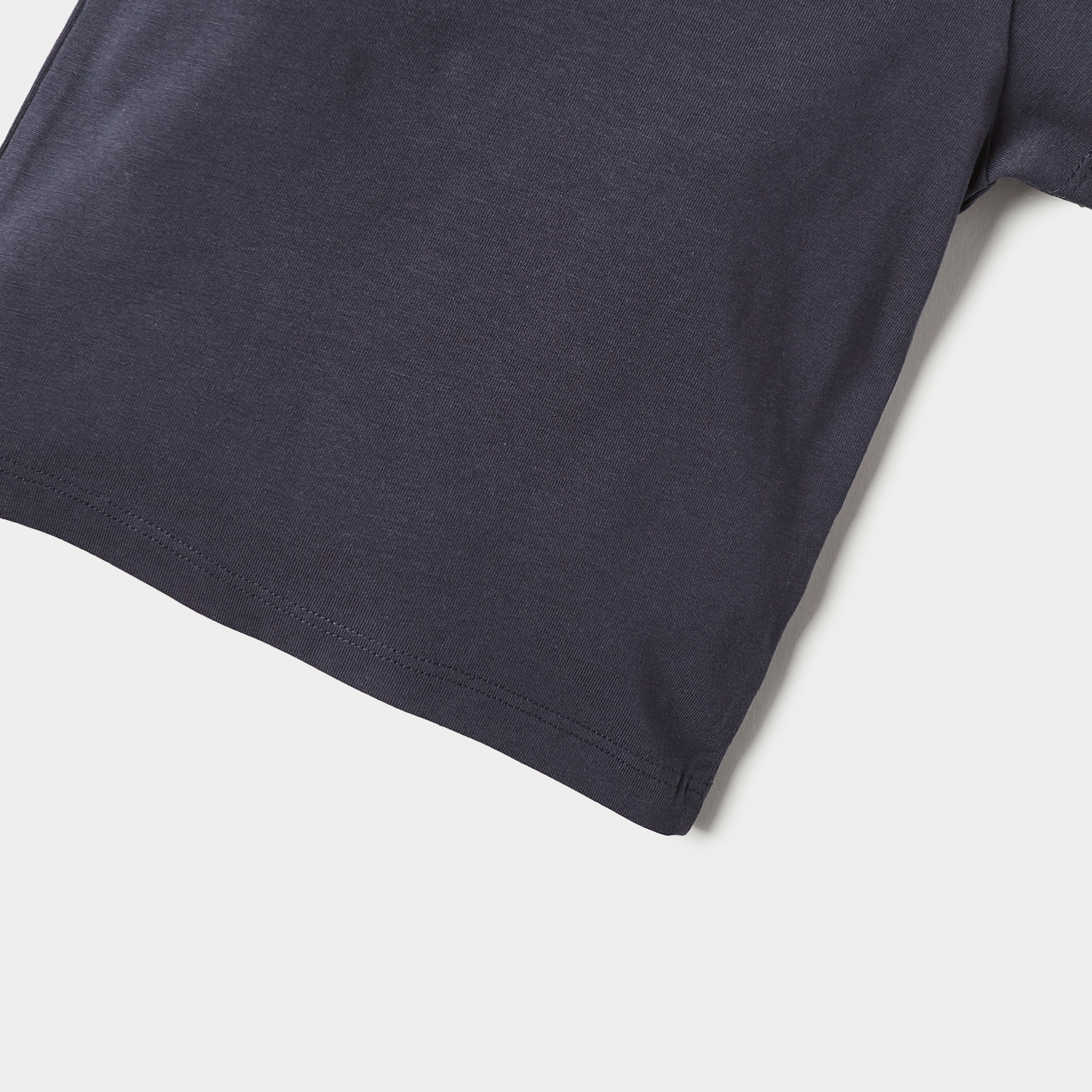Juniors Solid T-shirt with Button Closure and Short Sleeves-baby-boys-clothing-tshirtsandpolos-image-3