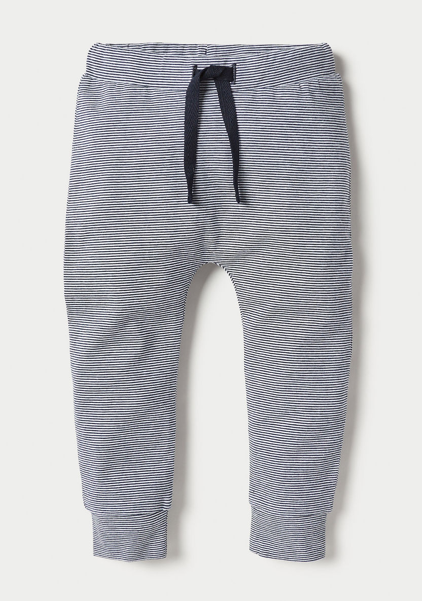 Juniors All-Over Striped Joggers with Drawstring Closure-Joggers-image-0