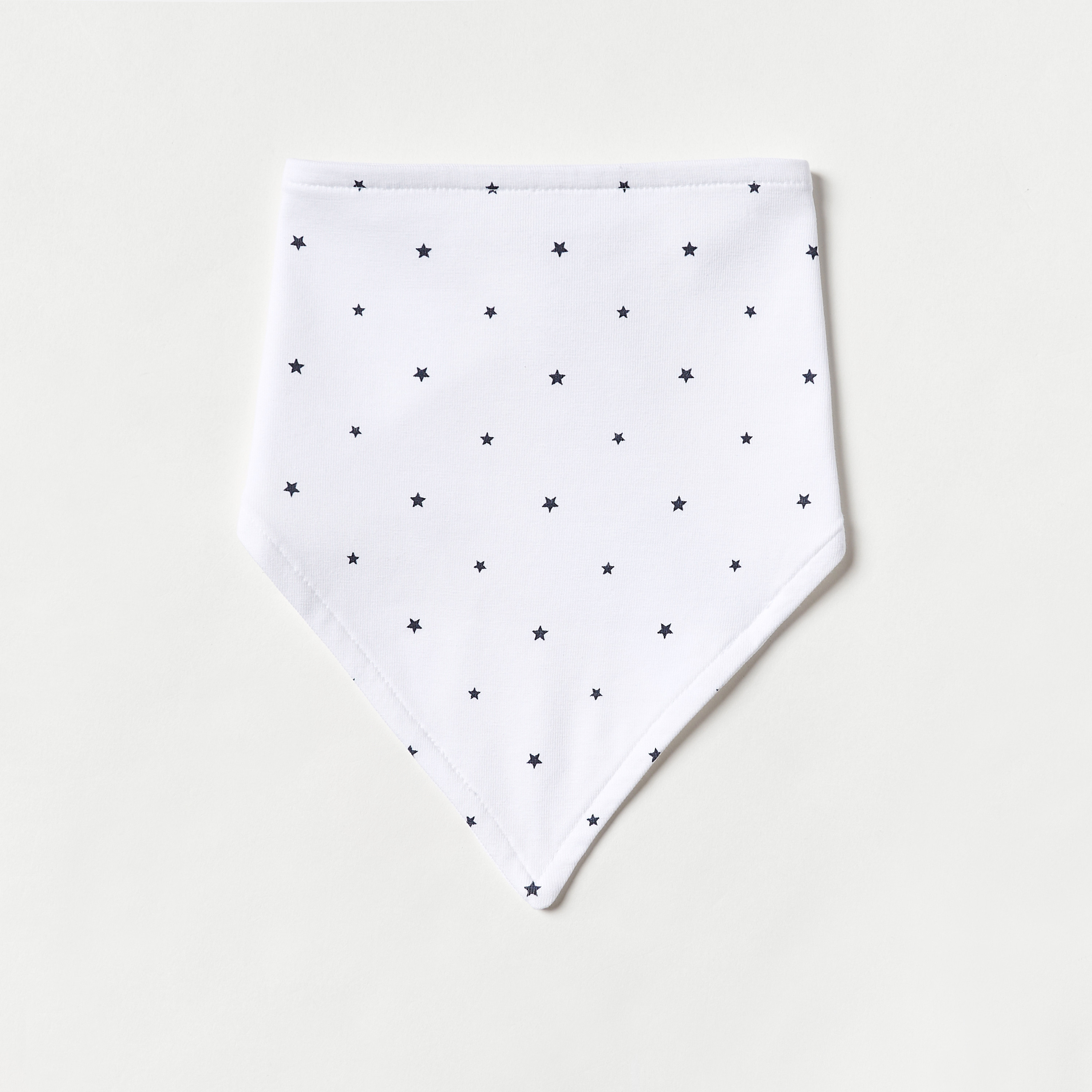 Juniors All-Over Star Print Bib with Snap Button Closure-baby-feeding-bibs-image-1
