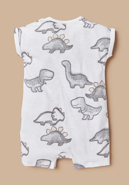Juniors All-Over Dinosaur Print Romper with Snap Button Closure-Rompers%2C Dungarees and Jumpsuits-image-3