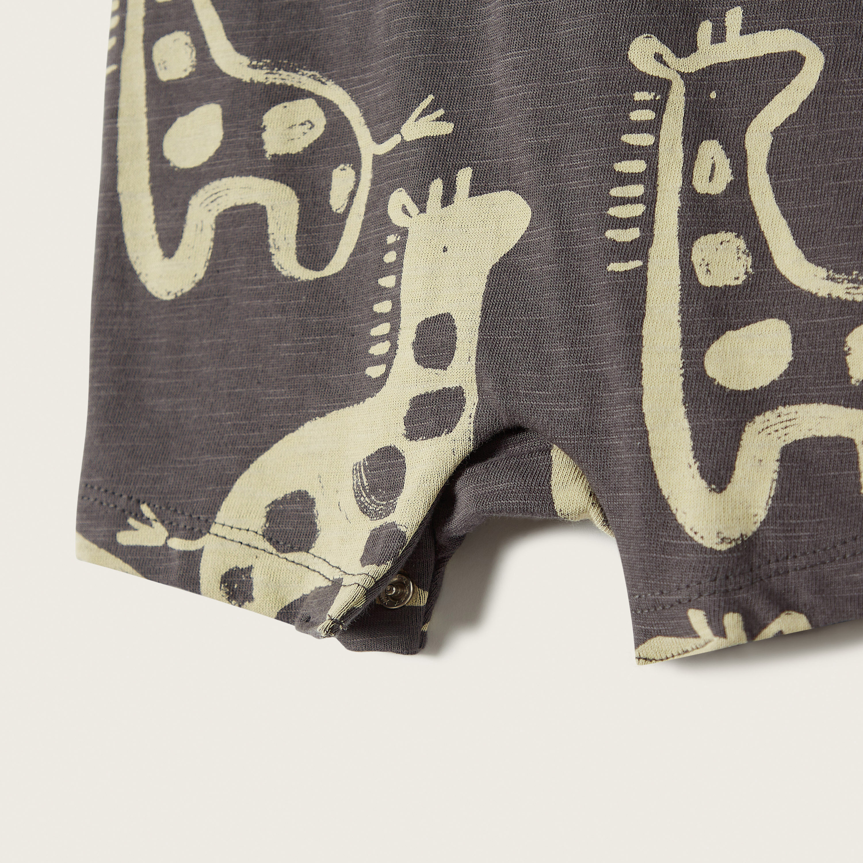 Juniors All-Over Giraffe Print Romper with Button Closure-baby-boys-clothing-rompers-image-3
