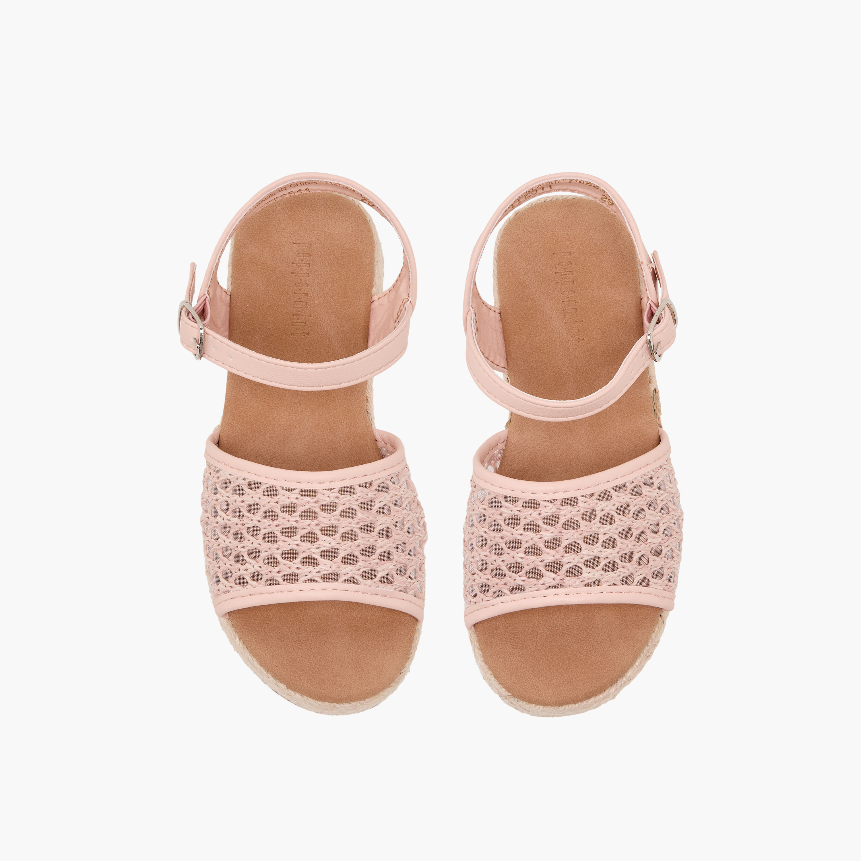 صندل إسبادريل بتفاصيل شبك وبإبزيم إغلاق للبنات من بيبرمنت-girls-shoes-sandals-image-1