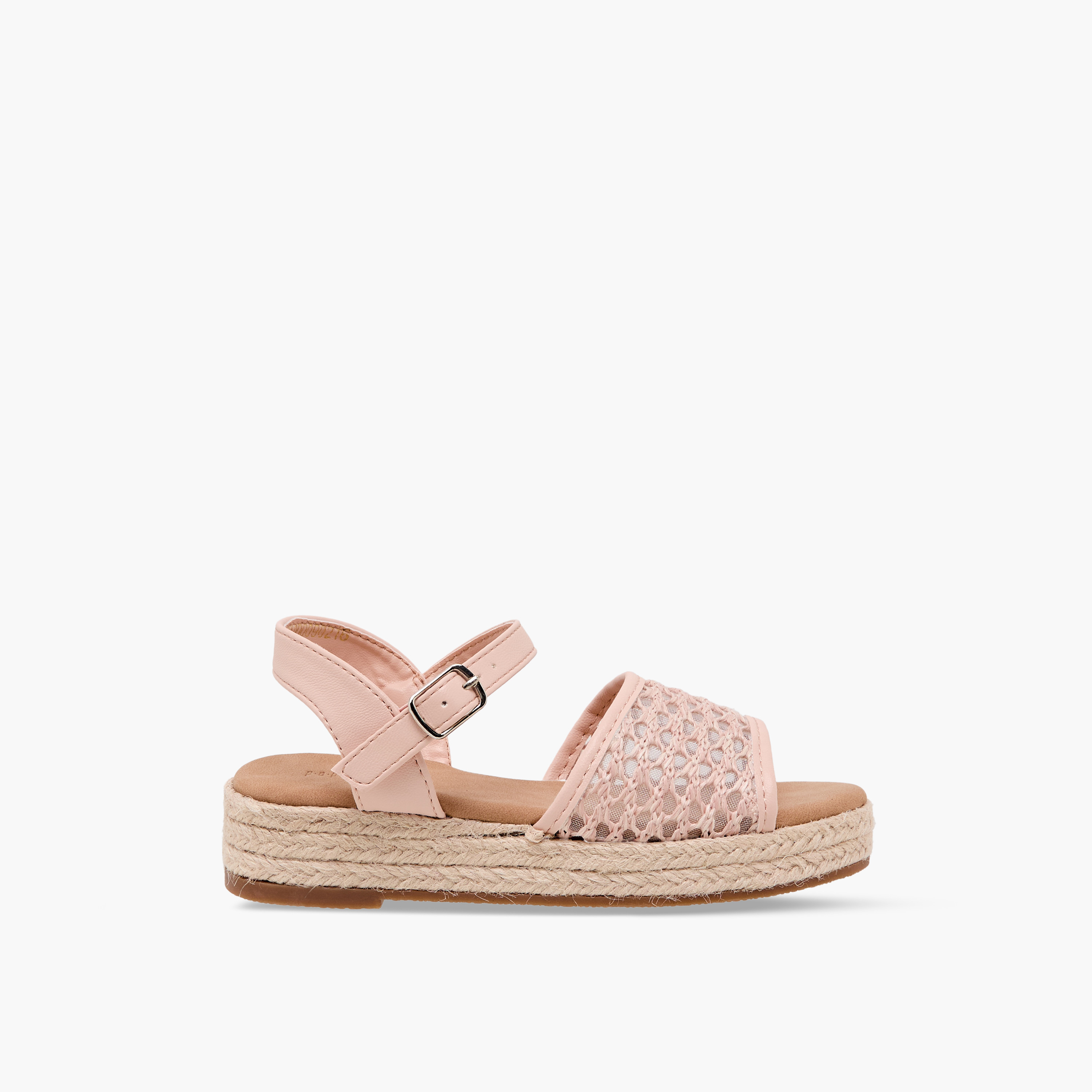 صندل إسبادريل بتفاصيل شبك وبإبزيم إغلاق للبنات من بيبرمنت-girls-shoes-sandals-image-2