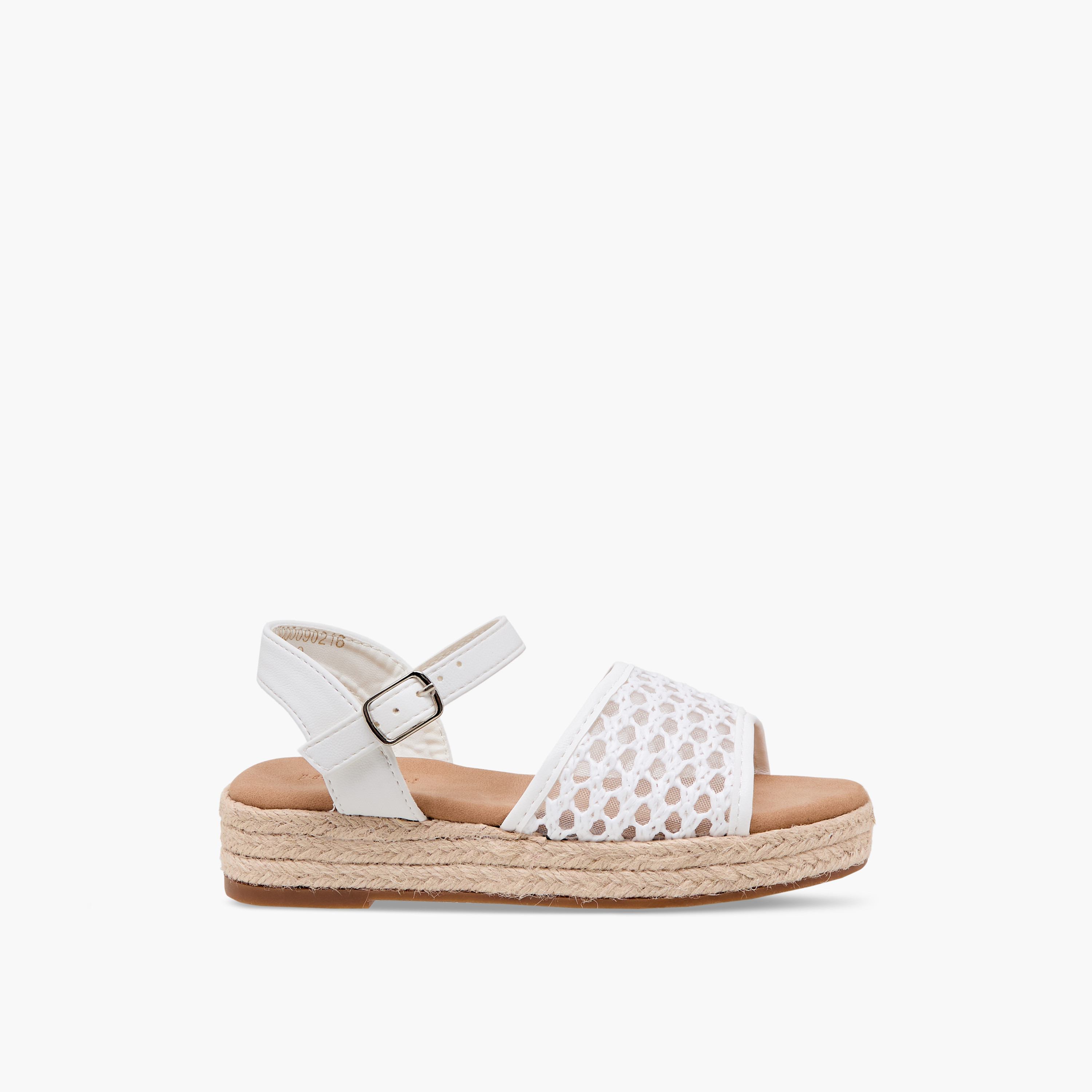 صندل إسبادريل بتفاصيل شبك وبإبزيم إغلاق للبنات من بيبرمنت-girls-shoes-sandals-image-2