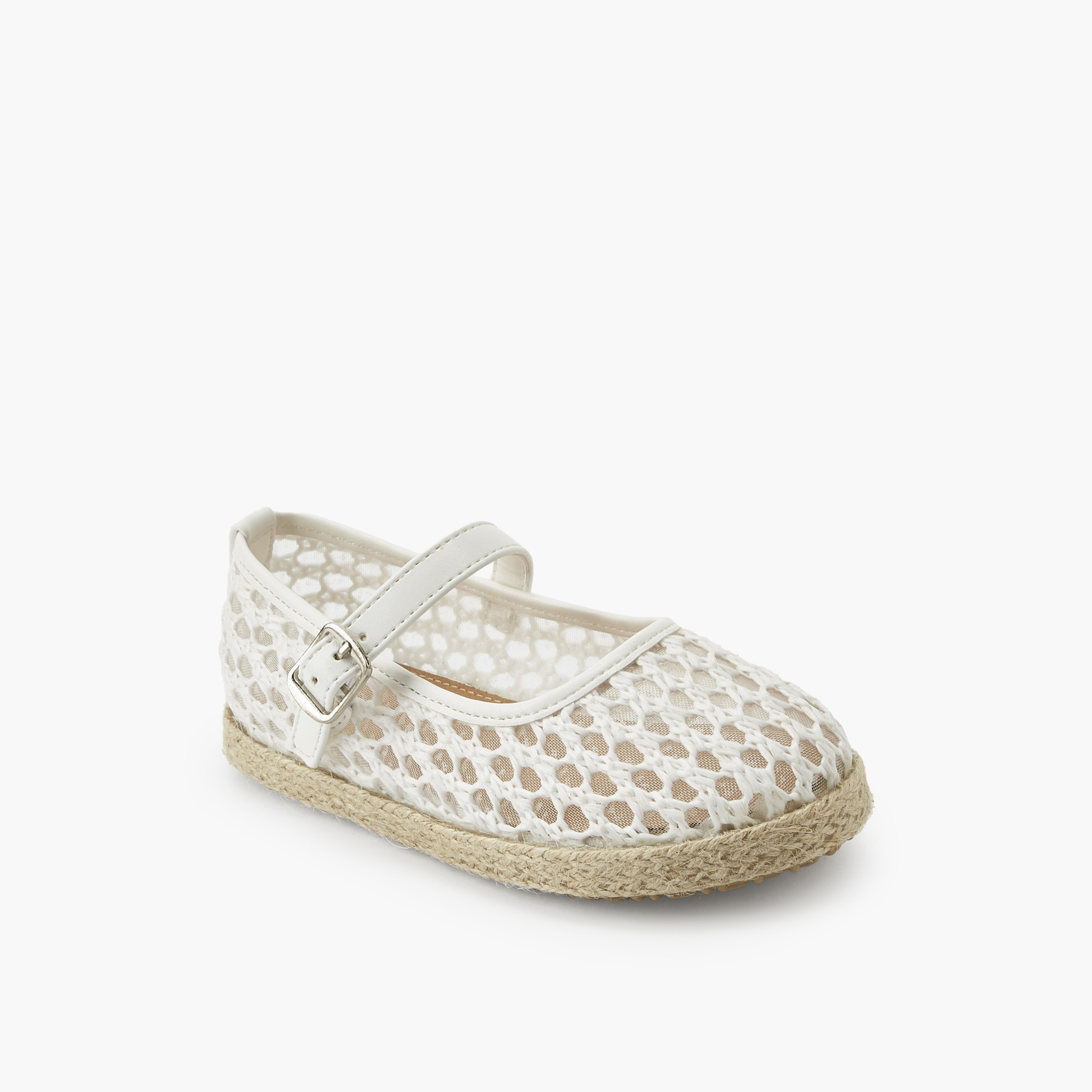 Peppermint Girls Hook & Loop Espadrille Mary Jane Shoes-girls-shoes-ballerinas-image-2