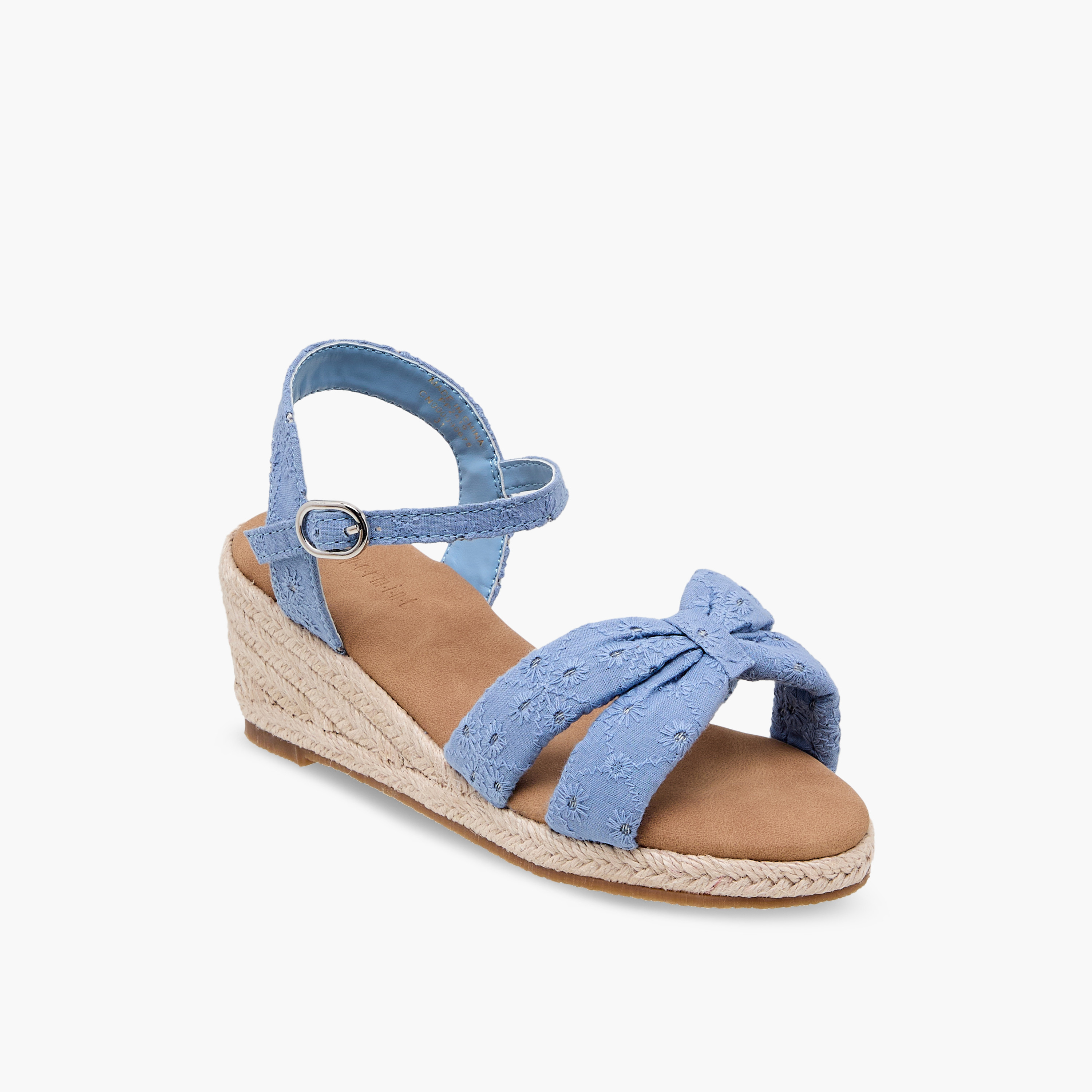 صندل بكعب ويدج مطرز للبنات من بيبرمينت-girls-shoes-sandals-image-2