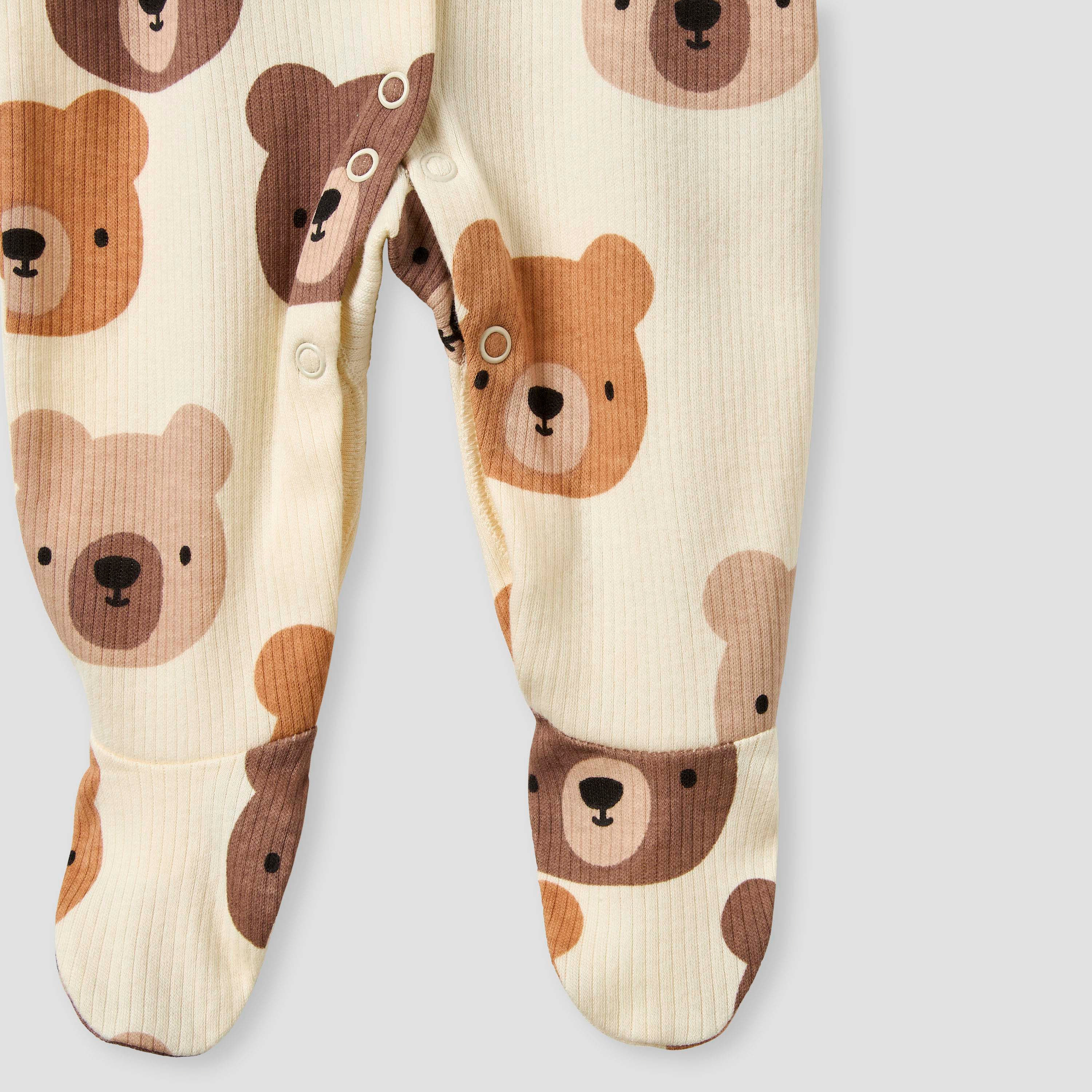 Juniors Bear Print Sleepsuit with Long Sleeves and Button Closure-baby-boys-clothing-nightwear-sleepsuits-image-5