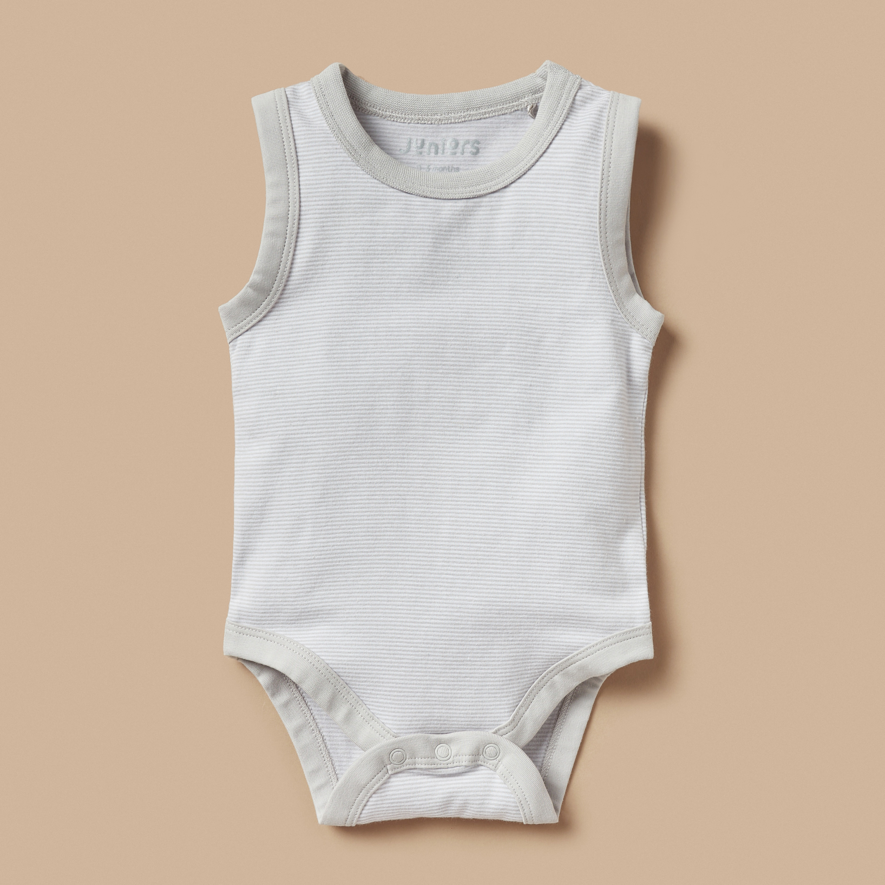 Juniors Striped Sleeveless Bodysuit with Button Closure-baby-boys-clothing-bodysuits-image-1