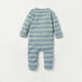 Juniors Striped Sleepsuit with Applique Detail-Sleepsuits-thumbnail-3