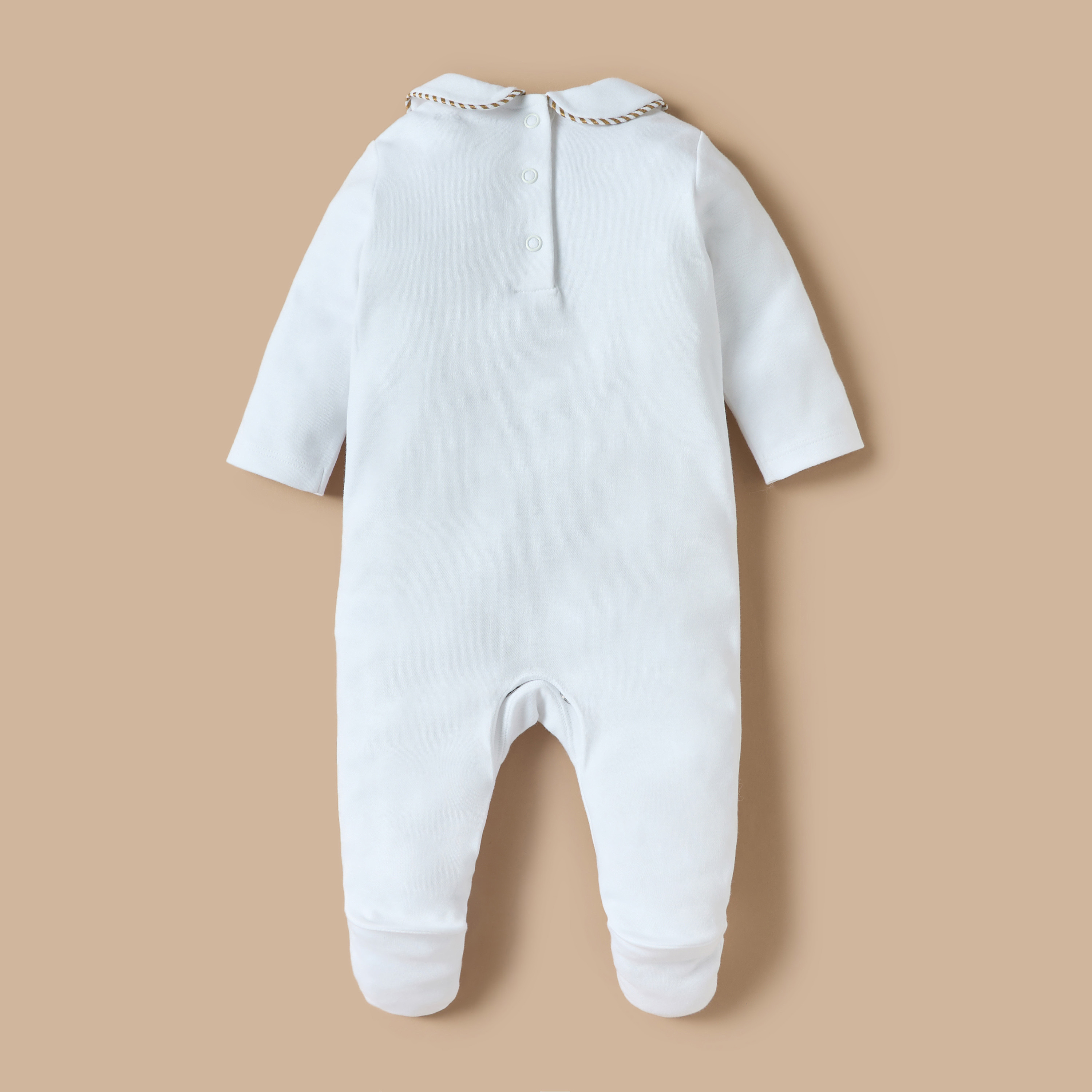 Juniors Embroidered Closed Feet Sleepsuit with Long Sleeves-baby-boys-clothing-nightwear-sleepsuits-image-4