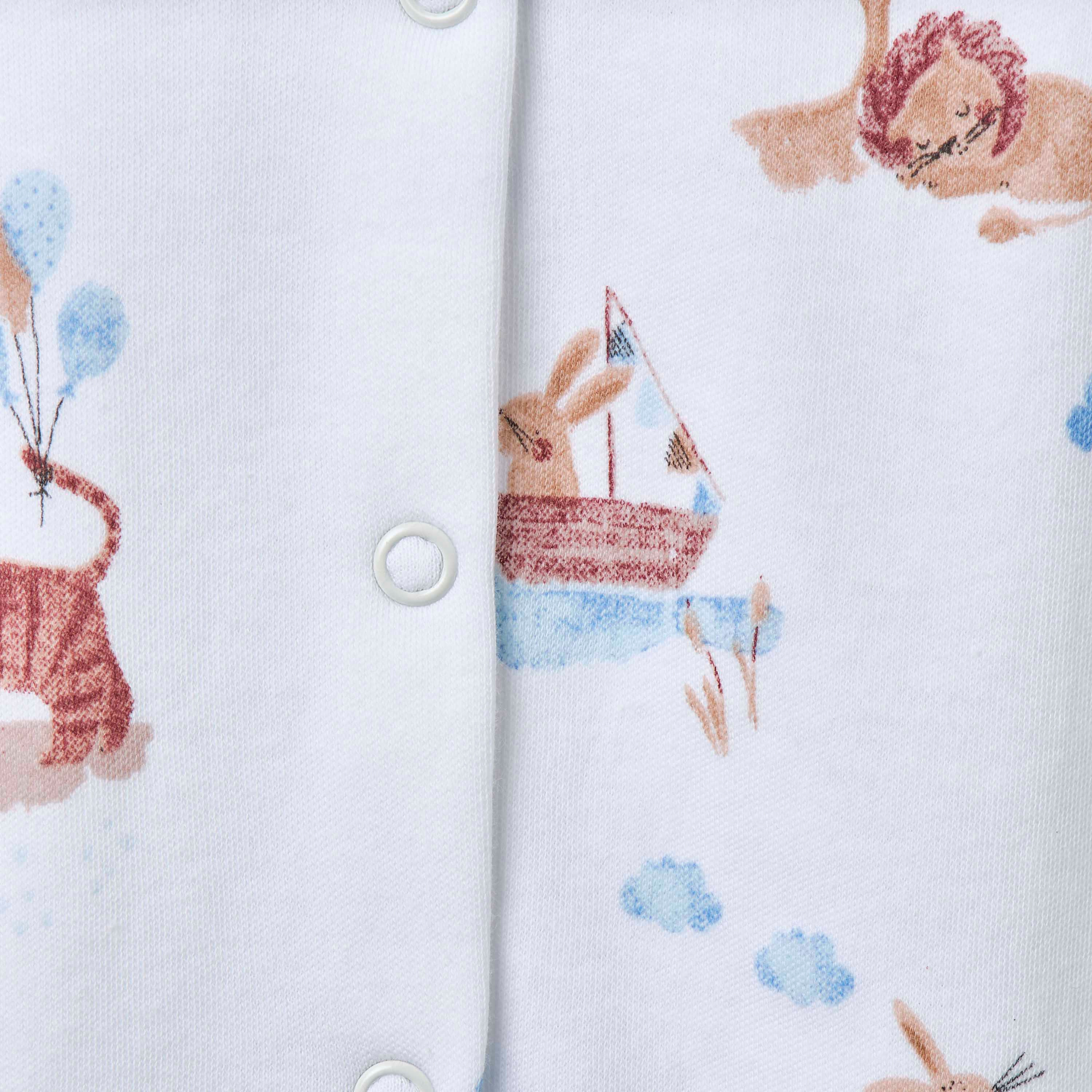Juniors Printed Sleepsuit with Long Sleeves and Button Closure-baby-boys-clothing-nightwear-sleepsuits-image-4