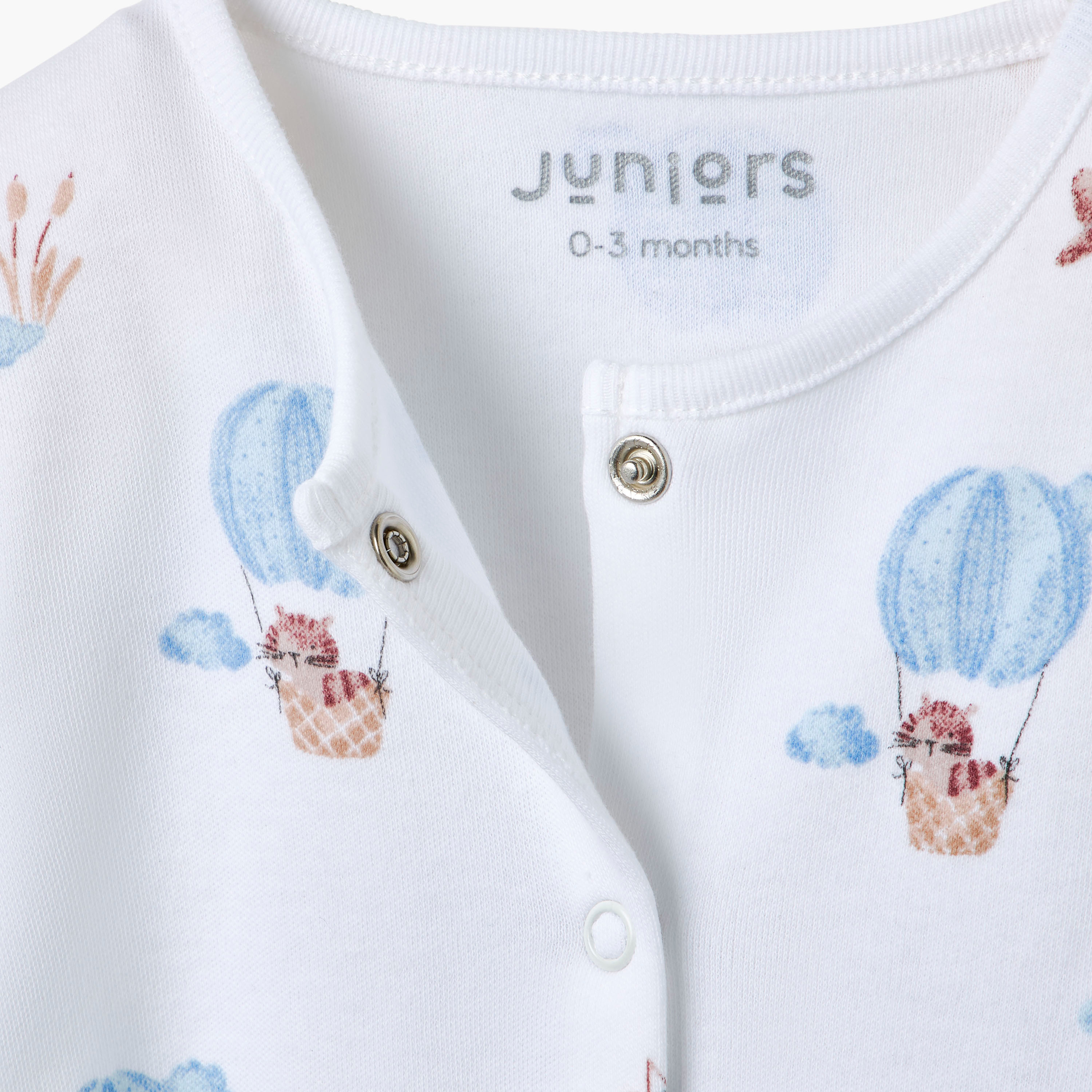 Juniors Printed Sleepsuit with Long Sleeves and Button Closure-baby-boys-clothing-nightwear-sleepsuits-image-6