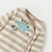 Juniors Striped Sleepsuit with Dinosaur Applique Detail-Sleepsuits-thumbnailMobile-1