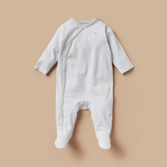 Juniors Striped Long Sleeves Sleepsuit with Button Closure