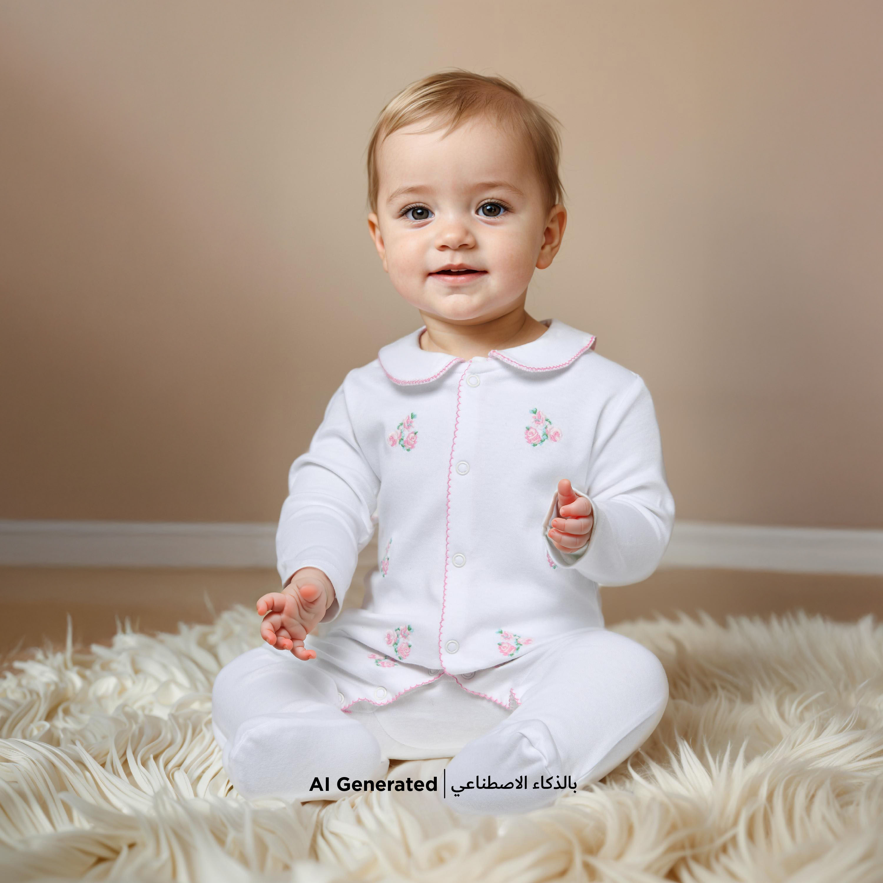 Juniors Floral Embroidered Closed Feet Sleepsuit with Long Sleeves-baby-girls-clothing-nightwear-sleepsuits-image-5