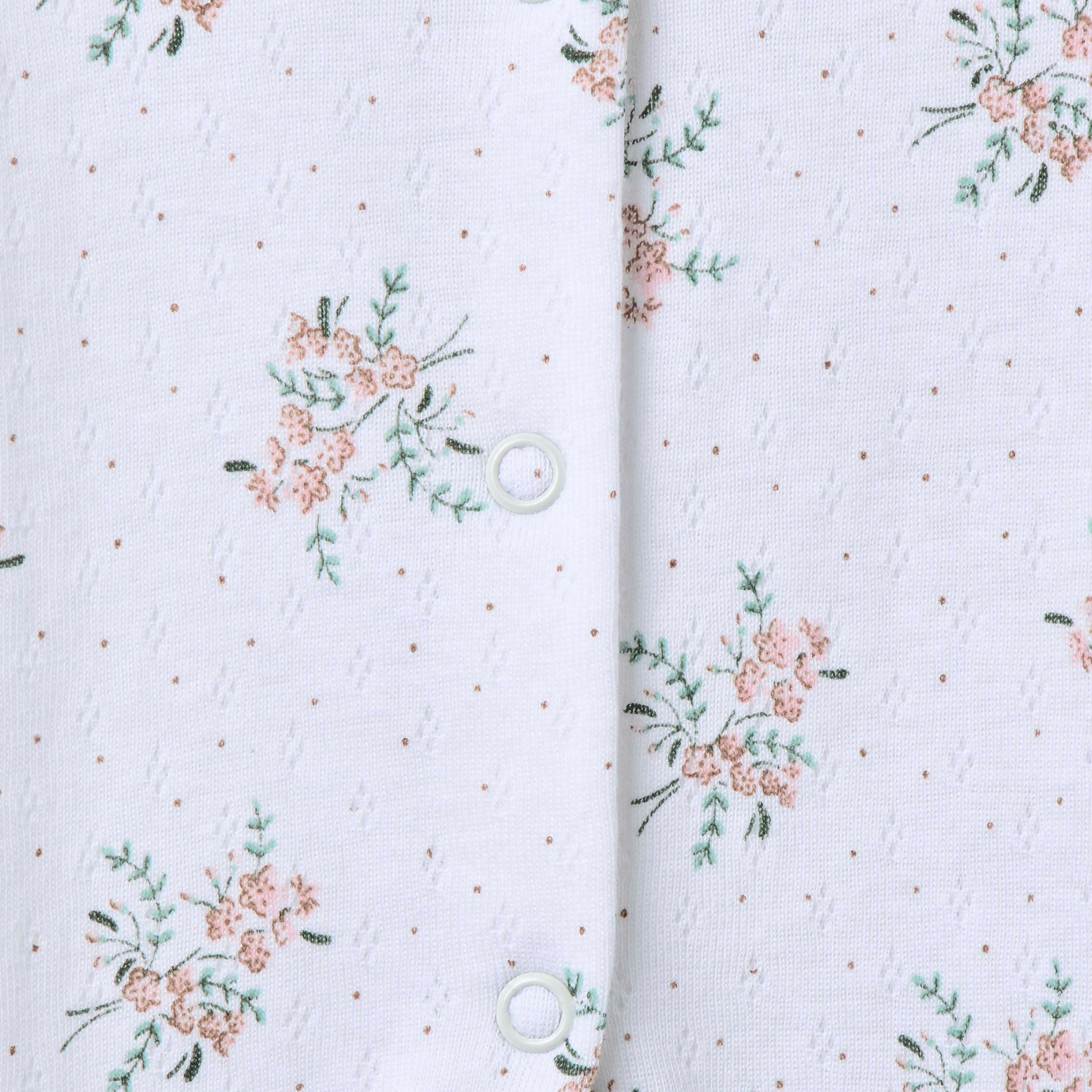 Juniors Floral Print Sleepsuit with Long Sleeves and Button Closure-baby-girls-clothing-nightwear-sleepsuits-image-4