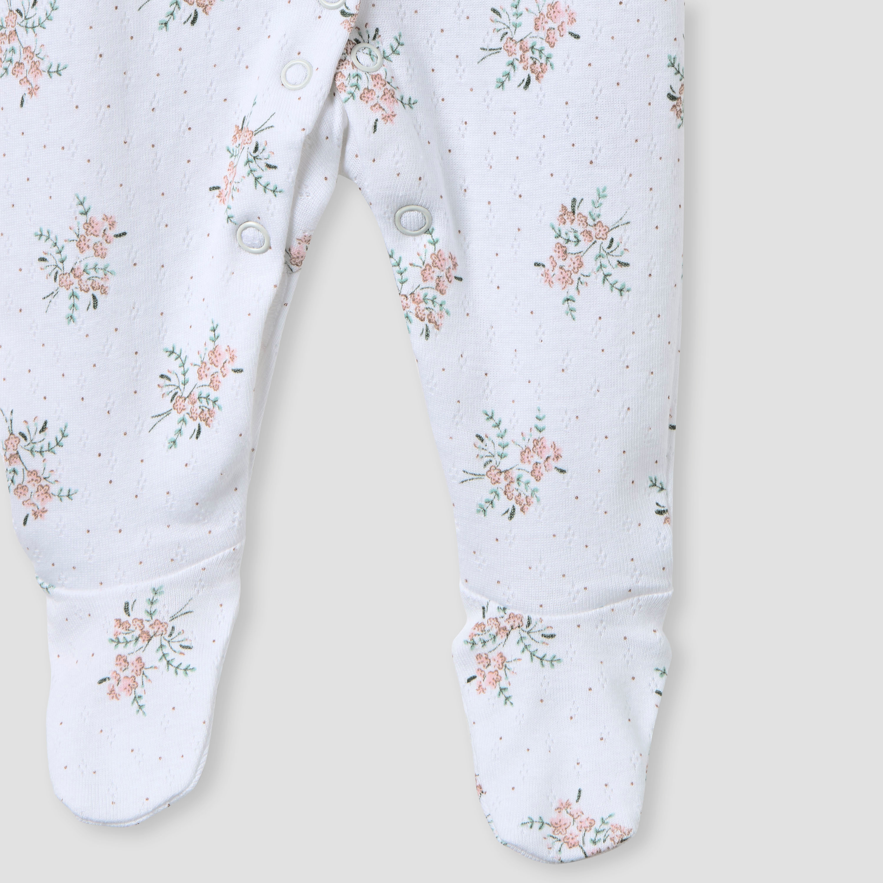 Juniors Floral Print Sleepsuit with Long Sleeves and Button Closure-baby-girls-clothing-nightwear-sleepsuits-image-5