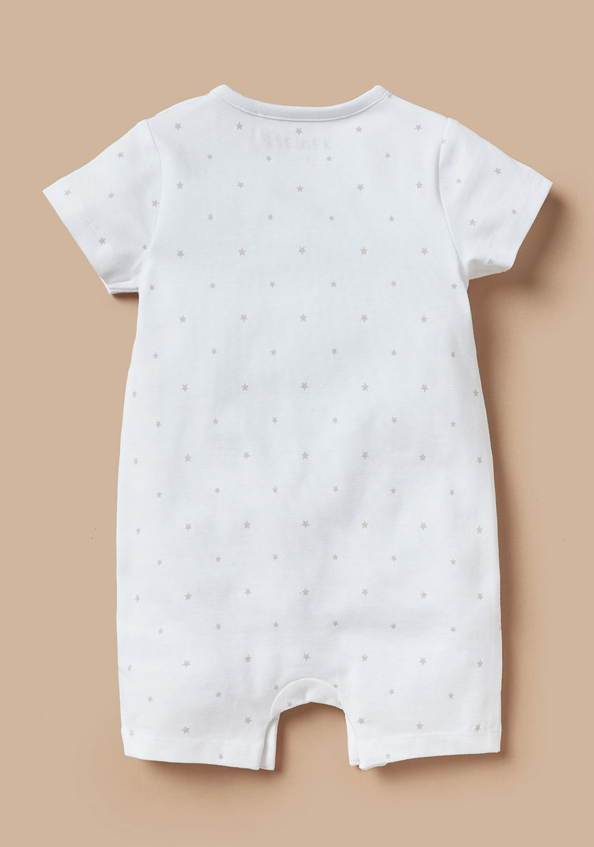 Juniors All-Over Star Print Romper with Short Sleeves-Rompers%2C Dungarees and Jumpsuits-image-1